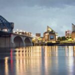 Chattanooga Waterfront Tennessee At Dusk