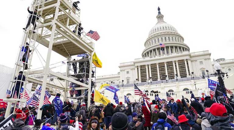 Protesters In Front Of U.S. Capitol Building Wednesday January 6, 2021