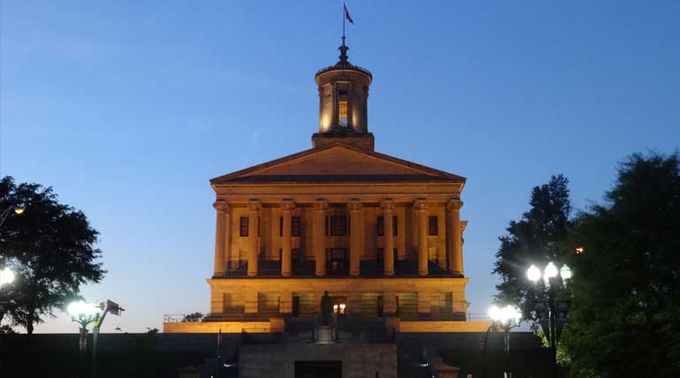 Tennessee State Capitol Building Nashville At Night