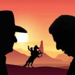 John Wayne_Ronald Reagan_Roy Rogers_Silhouettes