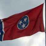 The flag of Tennessee flies at the Opryland Hotel in Nashville on the 25th of March, 2019.