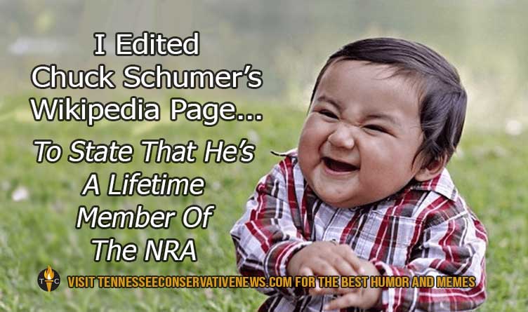 I Edited Chuck Schumer's Wikipedia Page_Humor_Meme_NRA