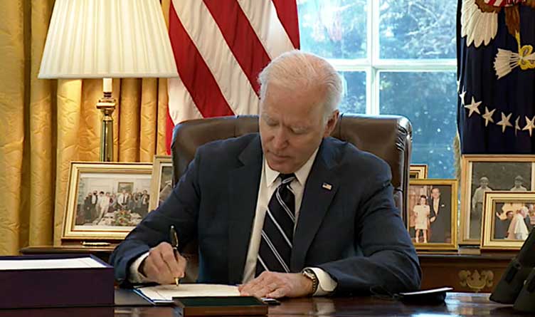 President Joe Biden_White House_Oval Office_American Rescue Plan_Legislation