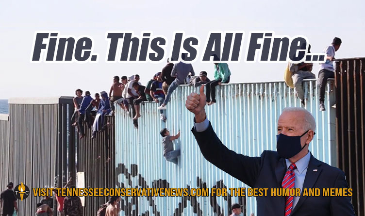 Fine. This Is All Fine... Joe Biden Border Crisis Humor Meme