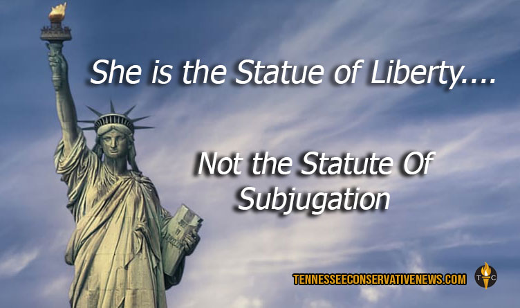 She is the Statue of Liberty...Not The Statue of Subjugation