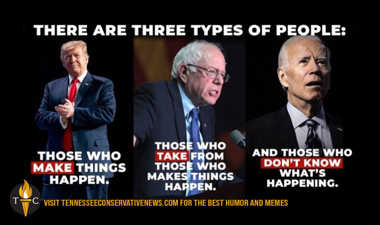 There Are Three Types Of People... Donald Trump Bernie Sanders Joe Biden Meme