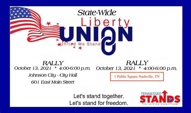 Liberty Union Rallies To Take Place in Johnson City & Nashville