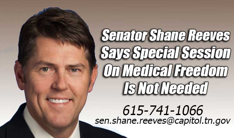 Senator Shane Reeves Says Special Session On Medical Freedom Is Not Needed