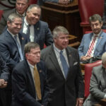 Members of the Tennessee House of Representatives in House Chambers.