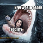 New World Order - Society Shark Girl Selfie Meme