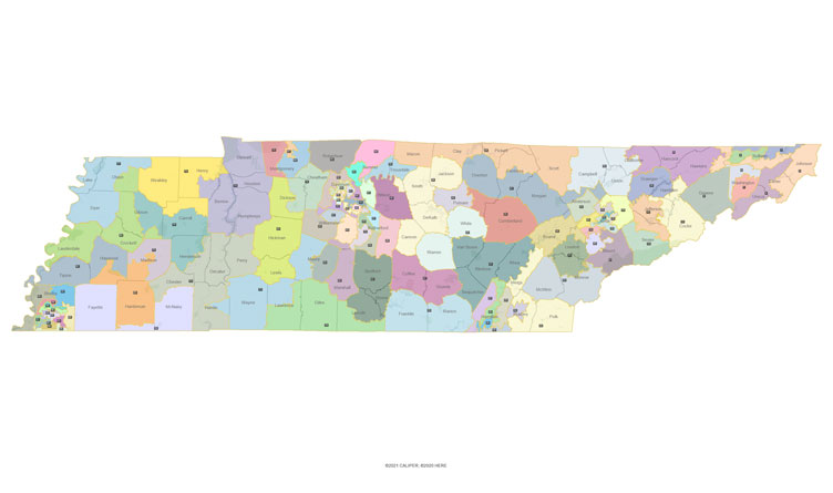 Tennessee House Committee Unveils State House Legislative Map