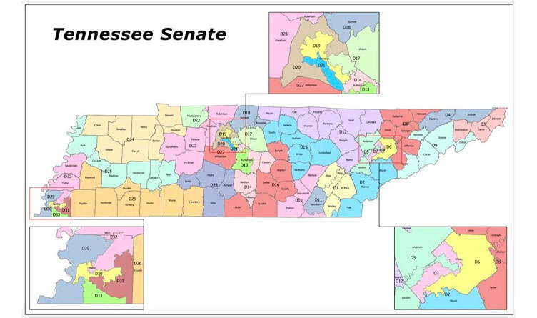 Tennessee committee approves new state Senate map