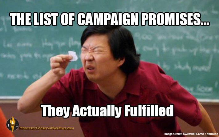 The List of Campaign Promises They Actually Fulfilled Meme