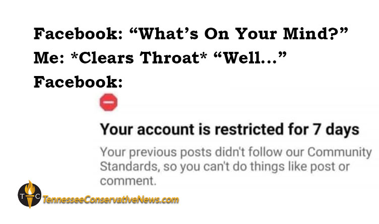 What's On Your Mind? Facebook Social Media Censorship Meme