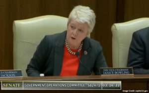 Senator Janice Bowling Speaks On The Tenth Amendment And States' Rights During Committee Meeting
