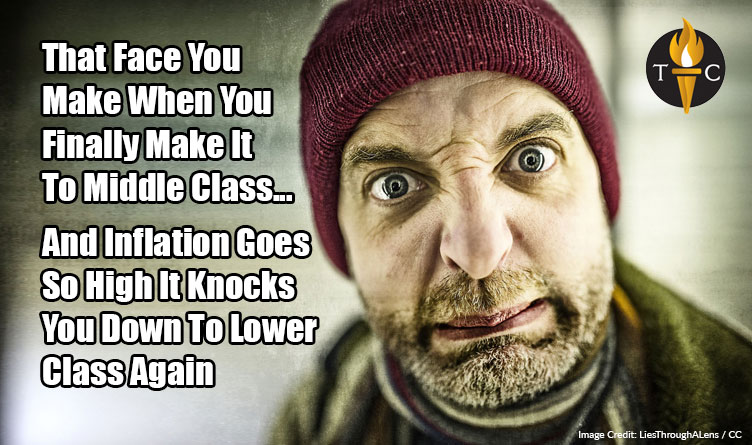 That Face You Make When You Finally Make It To Middle Class... And Inflation Goes So High It Knocks You Down To Lower Class Again - Meme