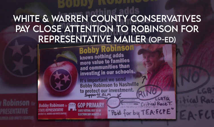 White & Warren County Conservatives - Pay Close Attention To Robinson For Representative Mailer (Op-ed)