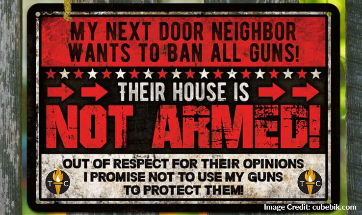 My Next Door Neighbor Wants To Ban All Guns! Their House In Not Armed! Out of Respect for their Opinions I Promise Not To Use my Guns To Protect Them! Meme