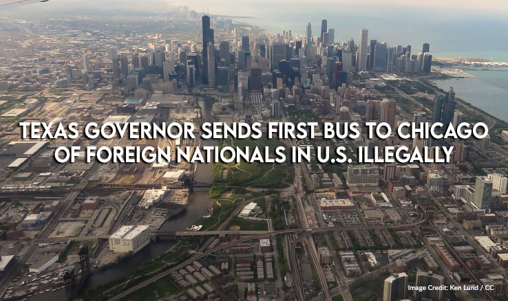 Texas Governor Sends First Bus To Chicago Of Foreign Nationals In U.S. Illegally