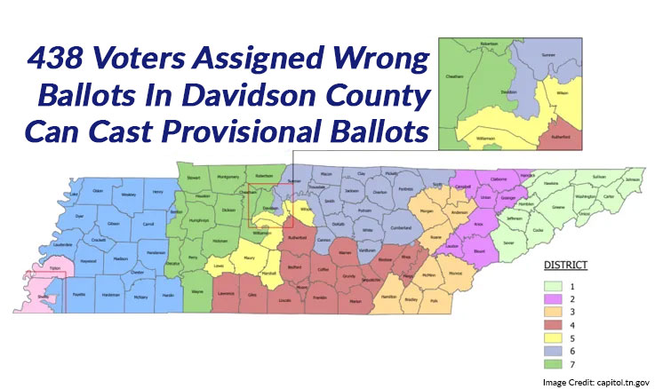 438 Voters Assigned Wrong Ballots In Davidson County Can Cast Provisional Ballots