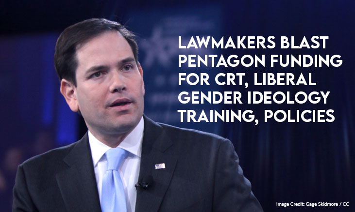 Lawmakers Blast Pentagon Funding For CRT, Liberal Gender Ideology Training, Policies