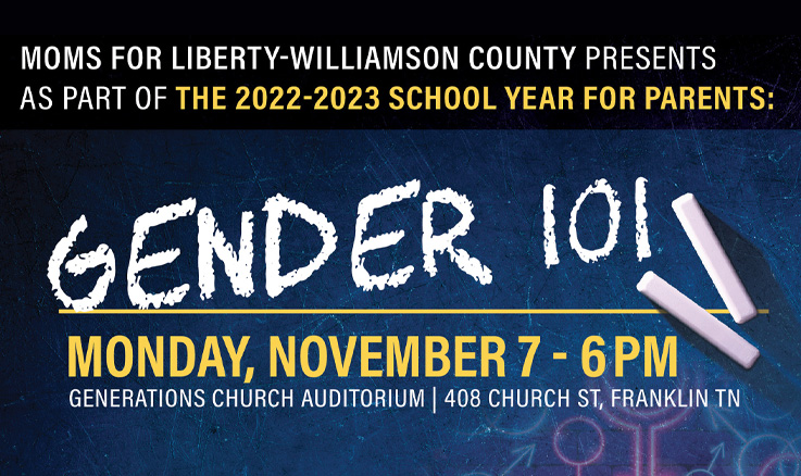 Moms For Liberty Williamson County To Host "Gender Ideology" Crash Course For Parents