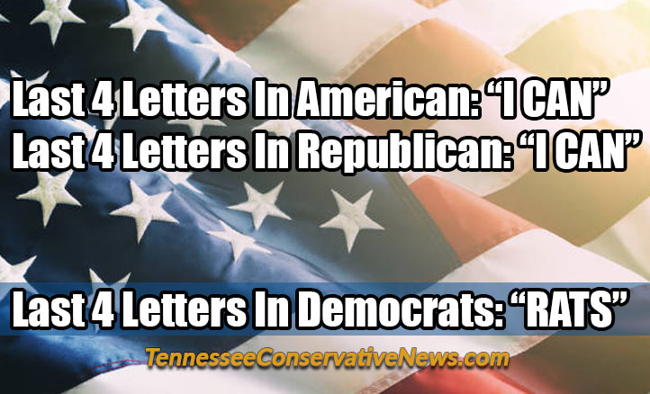 Last 4 Letters In American: “I CAN” Last 4 Letters In Republican: “I CAN” Last 4 Letters In Democrats: “RATS” - Meme