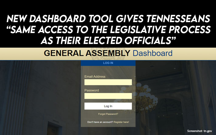 New Dashboard Tool Gives Tennesseans “Same Access To The Legislative Process As Their Elected Officials”