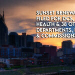 Sunset Renewal Bills Files For DCS, Dept Of Health And 38 Other Departments, Boards And Commissions