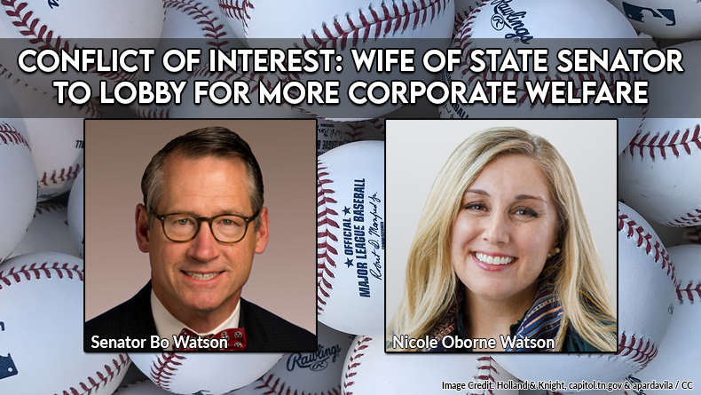 Conflict of Interest: Wife Of State Senator To Lobby For More Corporate Welfare