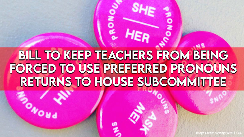 Bill To Keep Teachers From Being Forced To Use Preferred Pronouns Returns To House Subcommittee