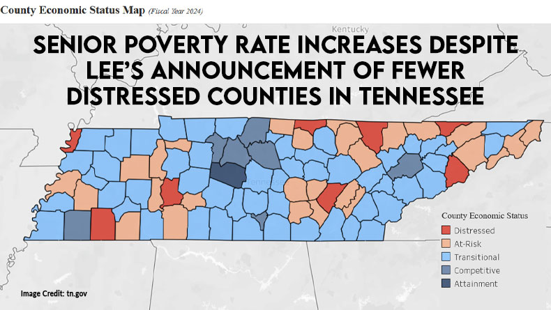 Senior Poverty Rate Increases Despite Lee’s Announcement Of Fewer Distressed Counties In TN