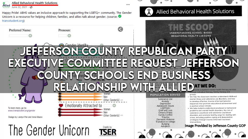 Jefferson County Republican Party Executive Committee Request Jefferson County Schools End Business Relationship With Allied