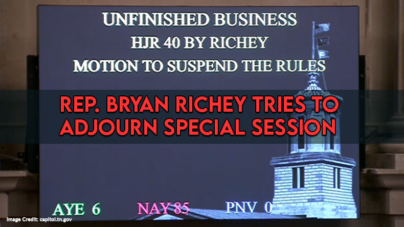 Rep. Bryan Richey Tries To Adjourn Special Session