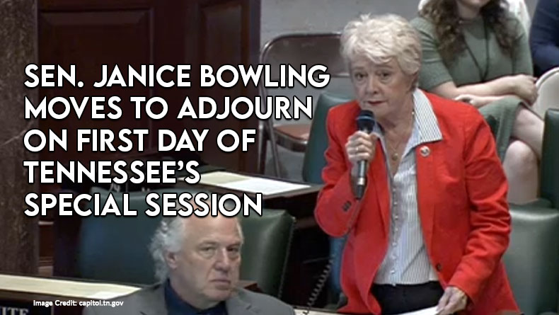 Sen. Janice Bowling Moves To Adjourn On First Day Of Tennessee’s Special Session