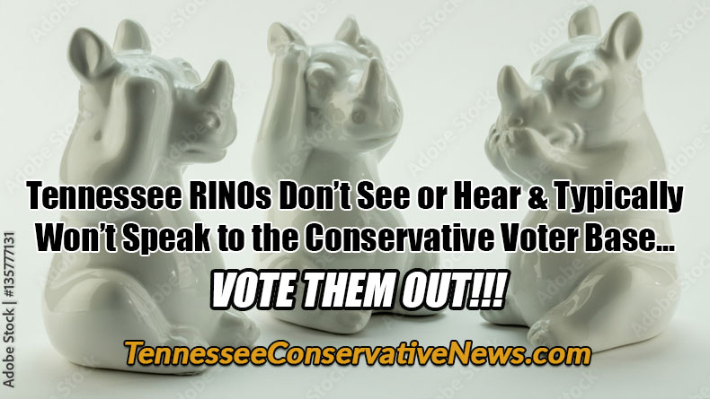 Tennessee RINOs Don’t See or Hear & Typically Won’t Speak to the Conservative Voter Base... VOTE THEM OUT!!! - Meme