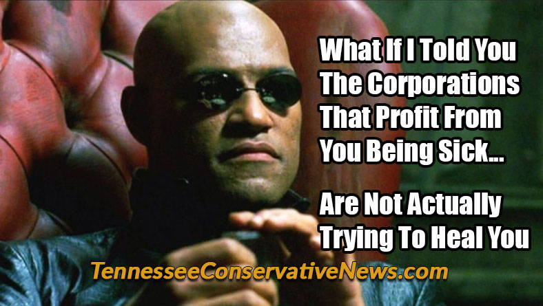 What If I Told You The Corporations That Profit From You Being Sick... Are Not Actually Trying To Heal You. Matrix Morpheus meme