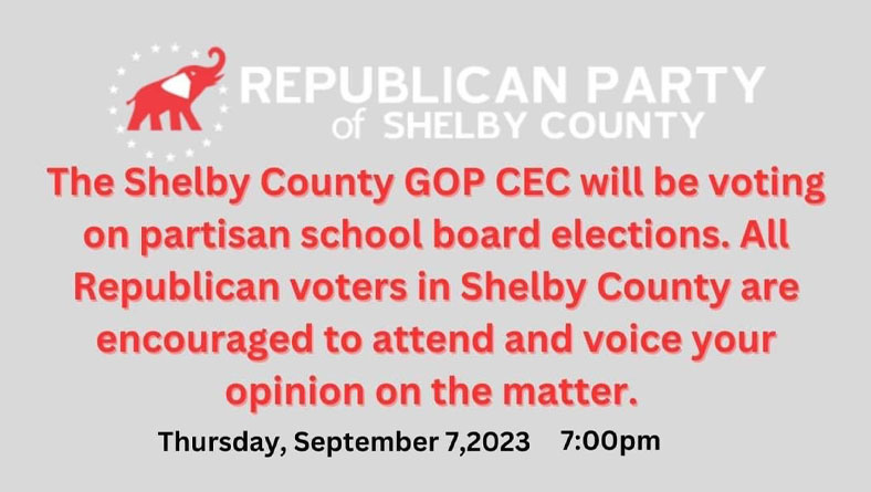 Leaked Resolution Reveals Shelby County GOP CEC Plans To Eliminate Partisan School Board Elections