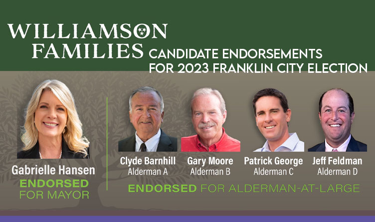 Williamson Families Announces Candidate Endorsements for 2023 Franklin City Election