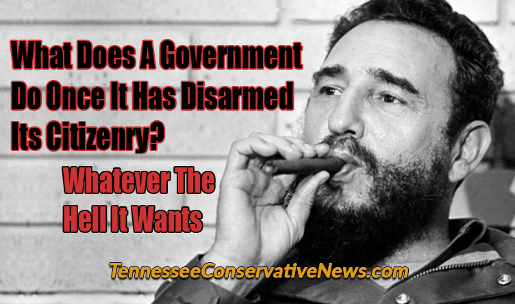 What Does A Government Do Once It Has Disarmed Its Citizenry? Whatever The Hell It Wants - Fidel Castro Meme