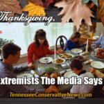 This Thanksgiving... Be The Extremists The Media Says You Are. Family Gathering Praying Meme