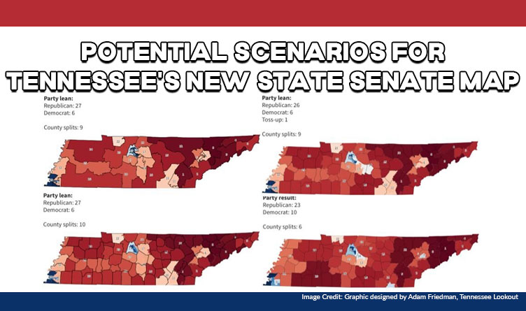 Potential Scenarios For Tennessee's New State Senate Map