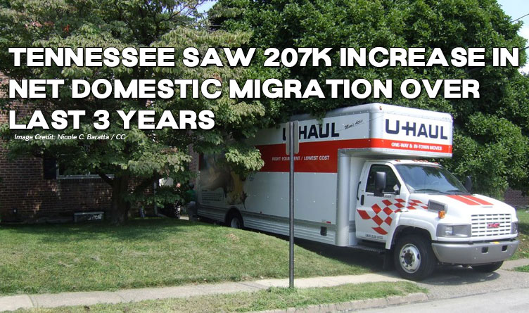 Tennessee Saw 207K Increase In Net Domestic Migration Over Last 3 Years