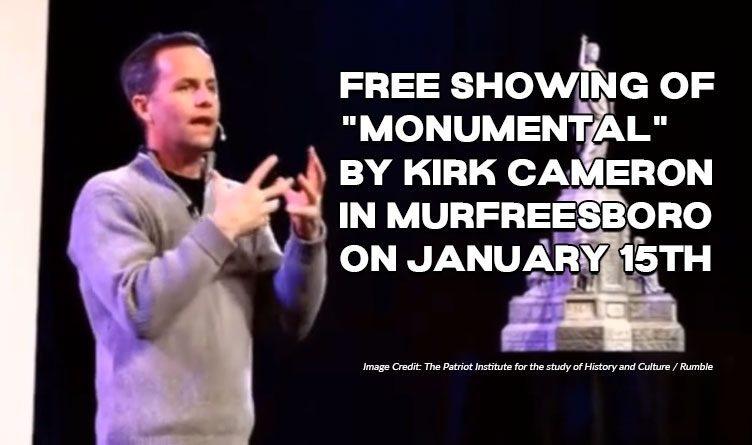 Free Showing Of "Monumental" By Kirk Cameron In Murfreesboro On January 15th