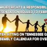 Families Rights & Responsibilities Act Presentation Rolled To February After Sitting On Tennessee General Assembly Calendar For Over A Year (Update 2.13.24)