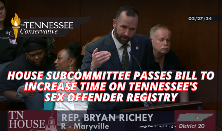 House Subcommittee Passes Bill To Increase Time On Tennessee's Sex Offender Registry