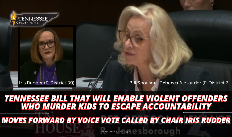 Tennessee Bill That Will Enable Violent Offenders Who Murder Kids To Escape Accountability Moves Forward By Voice Vote Called By Chair Iris Rudder