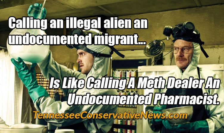 Calling an illegal alien an undocumented migrant...Is Like Calling A Meth Dealer An Undocumented Pharmacist. - Meme