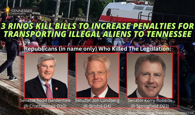 3 RINOs Kill Bills To Increase Penalties For Transporting Illegal Aliens To Tennessee