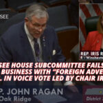 Tennessee House Subcommittee Fails Bill To Prevent Business With “Foreign Adversaries” Of The U.S. In Voice Vote Led By Chair Iris Rudder